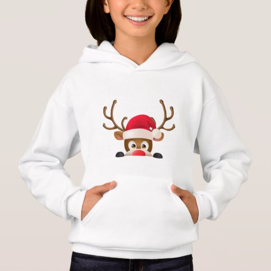 Meisjes met kerstminnaar Hoodie (Voorkant)