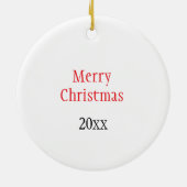 Meisjes met kerstmis Roodneusholly mistoe Keramisch Ornament (Achterkant)