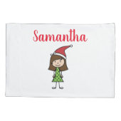 Meisjes met kerstnaam kussensloop (Achterkant)