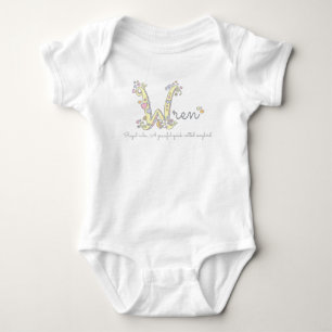 Meisjes met kinderen noemen monogram romper