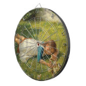 Meisjes met kippen (Hen en Chicken) Dartbord (Voorkant Rechts)