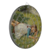 Meisjes met kippen (Hen en Chicken) Dartbord (Voorkant Links)