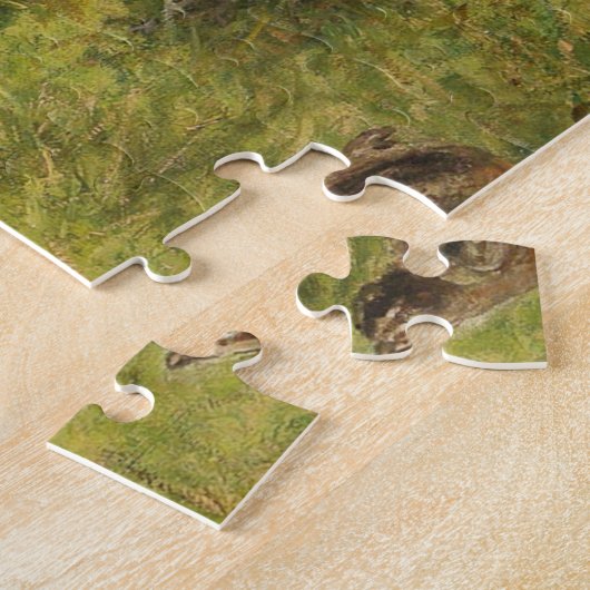 Meisjes met kippen (Hen en Chicken) Legpuzzel (Zijkant)