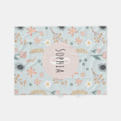 Meisjes met klaverpasta's, botanische Kinderen afd Fleece Deken (Voorkant (Horizontaal))