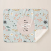 Meisjes met klaverpasta's, botanische Kinderen afd Sherpa Deken (Voorkant (horizontaal))