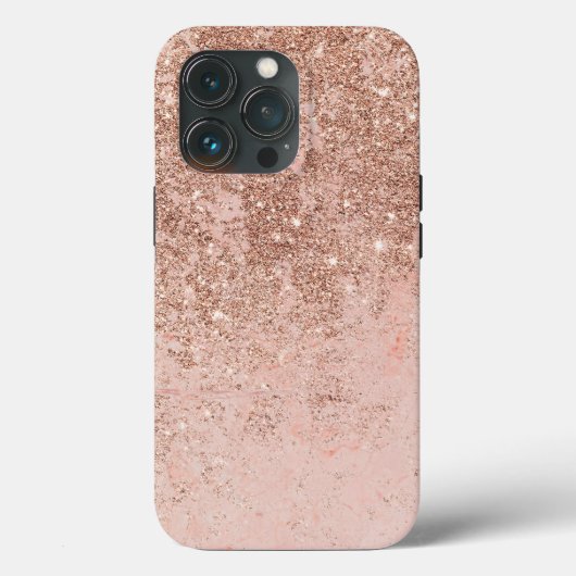Meisjes met koraalvet roos goudglitter marmer Ca Case-Mate iPhone Case (Achterkant)