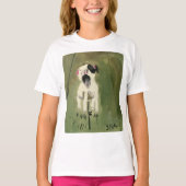 Meisjes met lange hoes t-shirt (Voorkant)