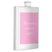 'MEISJES MET LES HEBBEN GEEN GLAS NODIG' FLES FLACON (Rechts)