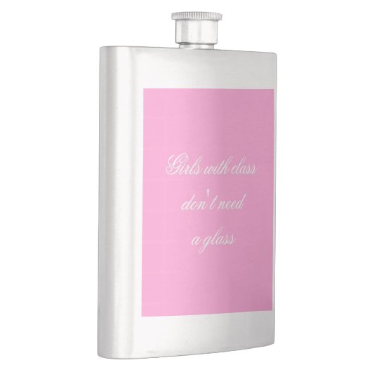 'MEISJES MET LES HEBBEN GEEN GLAS NODIG' FLES FLACON (Rechts)