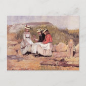 Meisjes met Lobster Winslow Homer Briefkaart (Voorkant)