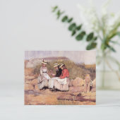 Meisjes met Lobster Winslow Homer Briefkaart (Staand voorkant)