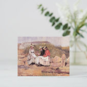 Meisjes met Lobster Winslow Homer Briefkaart (Staand voorkant)