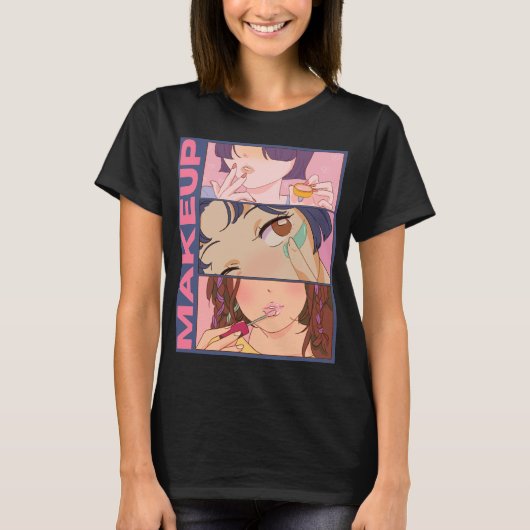 MEISJES MET MAKE-UP T-SHIRT (Voorkant)