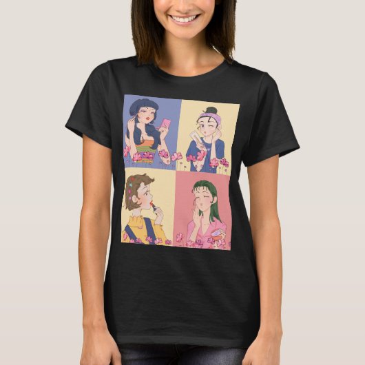 MEISJES MET MAKE-UP T-SHIRT (Voorkant)