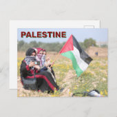 Meisjes met Palestijnse vlag Briefkaart (Voorkant / Achterkant)