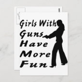 Meisjes met Pistolen hebben meer plezier Briefkaart (Voorkant / Achterkant)