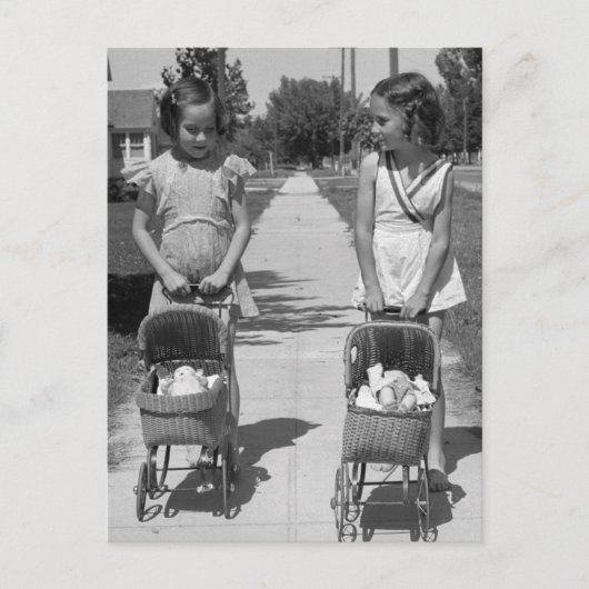 Meisjes met poppen, 1941 briefkaart (Voorkant)