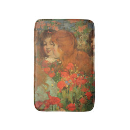 Meisjes met rode klaprozen (door George Henry) Badmat