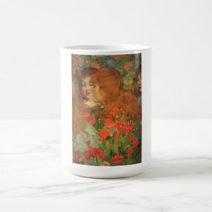 Meisjes met rode klaprozen (door George Henry) Koffiemok