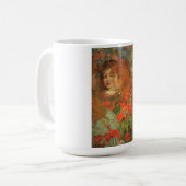 Meisjes met rode klaprozen (door George Henry) Koffiemok (Voorkant links)