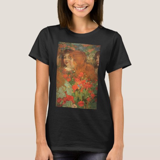 Meisjes met rode klaprozen (door George Henry) T-shirt (Voorkant)