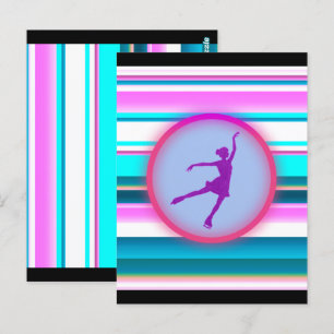 Meisjes met schaatsen briefkaart