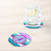 Meisjes met schaatsen kartonnen onderzetters (Insitu)