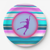 Meisjes met schaatsen papieren bordje (Voorkant)