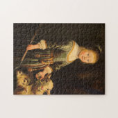 Meisjes met schapen Oude meesters schilderen Legpuzzel (Horizontaal)