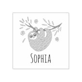 Meisjes met slaapzalen en huisdieren rubberstempel (Afrduk)