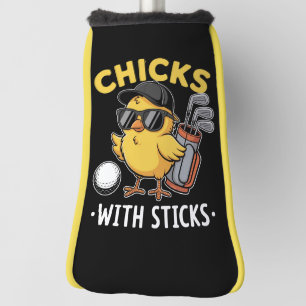 Meisjes met Sticks Golfer Meisje Golfclub Golfen Golfheadcover