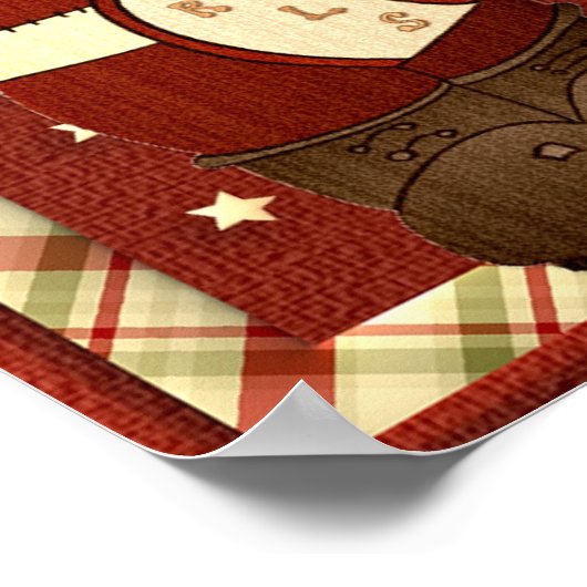 Meisjes met swing Kerstmis Poster (Hoek)