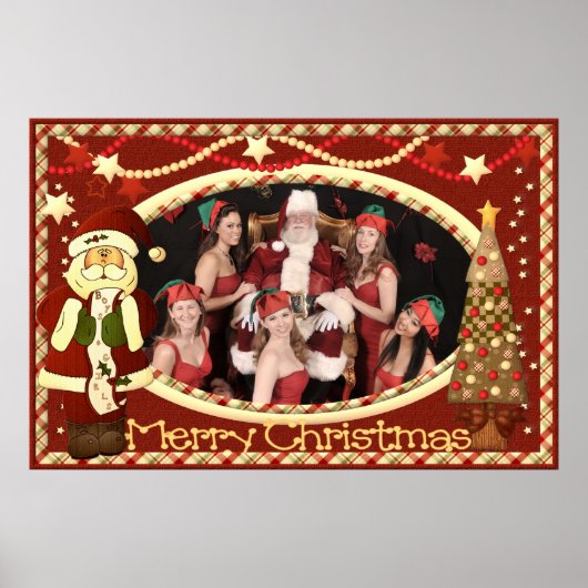 Meisjes met swing Kerstmis Poster (Voorkant)