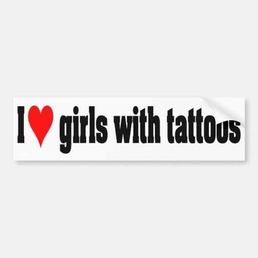 Meisjes met Tattoos Bumpersticker (Voorkant)