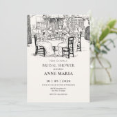  meisjes met thee vrijgezellenfeest kaart (Staand voorkant)