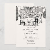  meisjes met thee vrijgezellenfeest kaart (Voorkant / Achterkant)