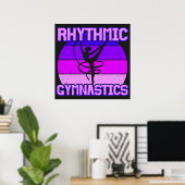Meisjes met verminderde ritmische gymnastiek poster (Thuiskantoor)