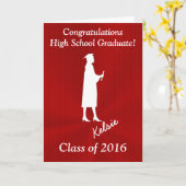  Meisjes Middelbare School Afstuderen Kaarten (Gele Bloem)