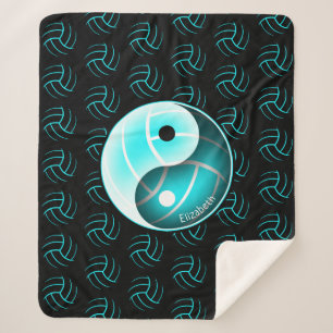 meisjes minimaal met yin yang volleybalkamer decor sherpa deken