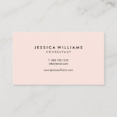 Meisjes Minimale Professionele Blush Roze Visitekaartje (Achterkant)