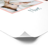 Meisjes Minimalistische Eerste Jaar Verjaardag Fot Perfect Poster (Hoek)