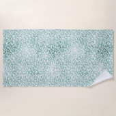 Meisjes Mint White Leopard Print Strandlaken (Voorkant)