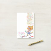 Meisjes Mitzvah Note - 4x6 Sticky Notepad (Op bureau)