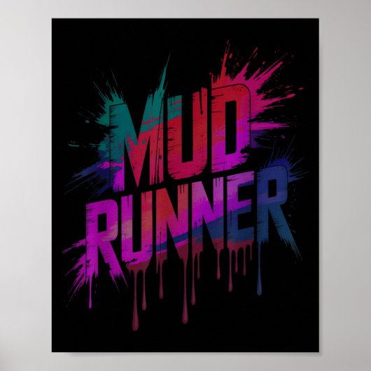 Meisjes modderloop squad loopster modder zusters m poster (Voorkant)