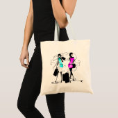 Meisjes mode model chic elegant tote bag (Voorkant (product))