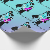 Meisjes mode modellen winkelparijs cadeaupapier (Hoek)