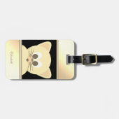 Meisjes Modern Black, Gold Kat - op maat gemaakt Bagagelabel (Voorkant horizontaal)