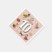 Meisjes Modern Comic Roze Superheld Kids Verjaarda Servet (Hoek)