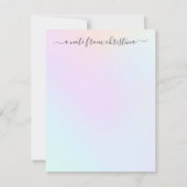 Meisjes modern holografisch stijlvol script notitiekaartje (Voorkant)