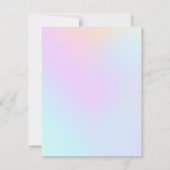 Meisjes modern holografisch stijlvol script notitiekaartje (Achterkant)